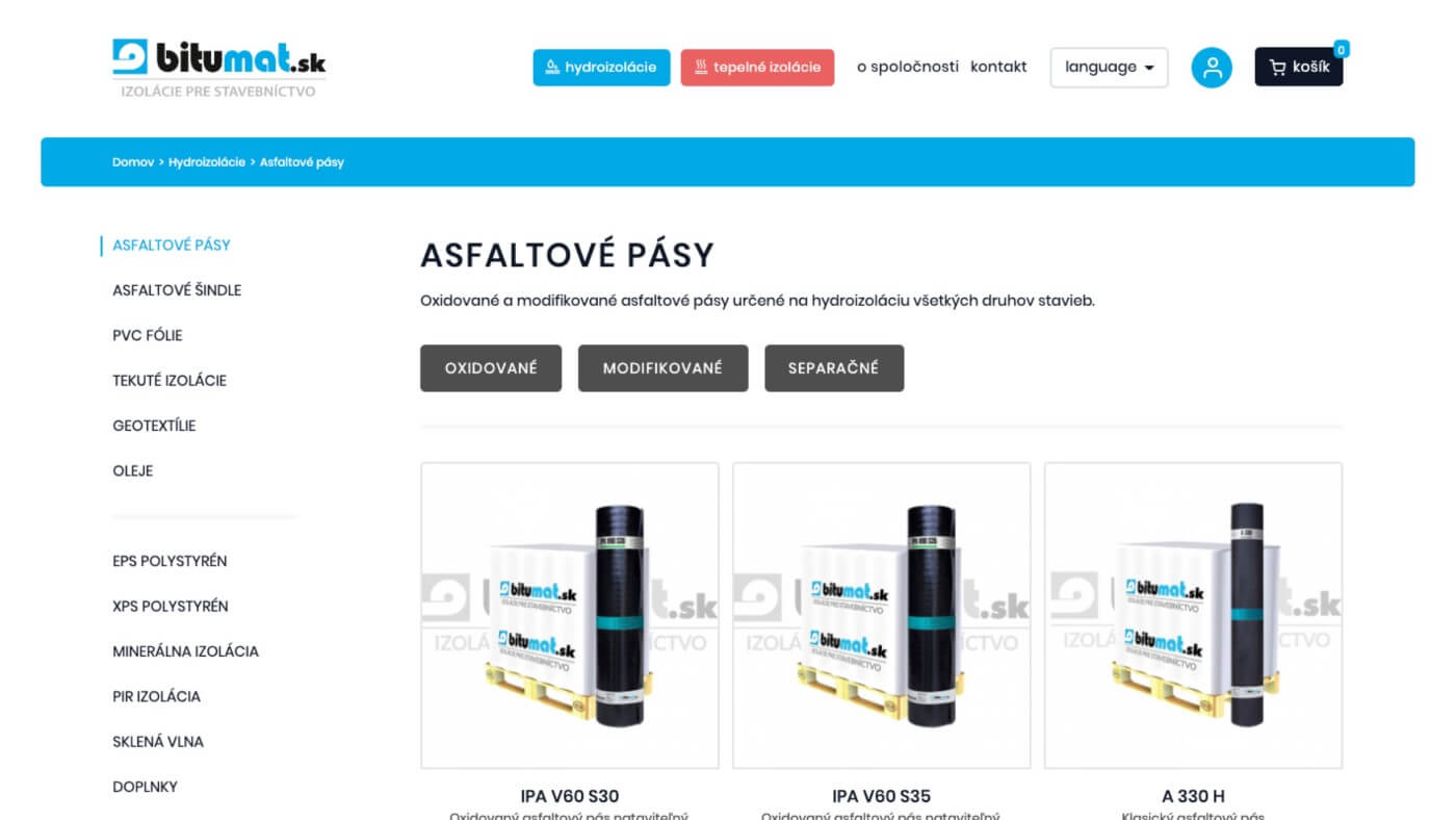 Internetový obchod Bitumat